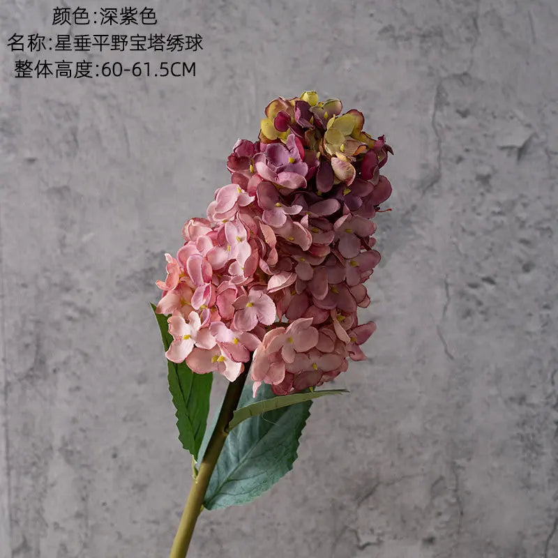 4Pcs Artificial Decoration Hydrangea Silk Flower for Home Decor Fake Hydrangea Wedding Table Floral Arrangement Party Bouquet