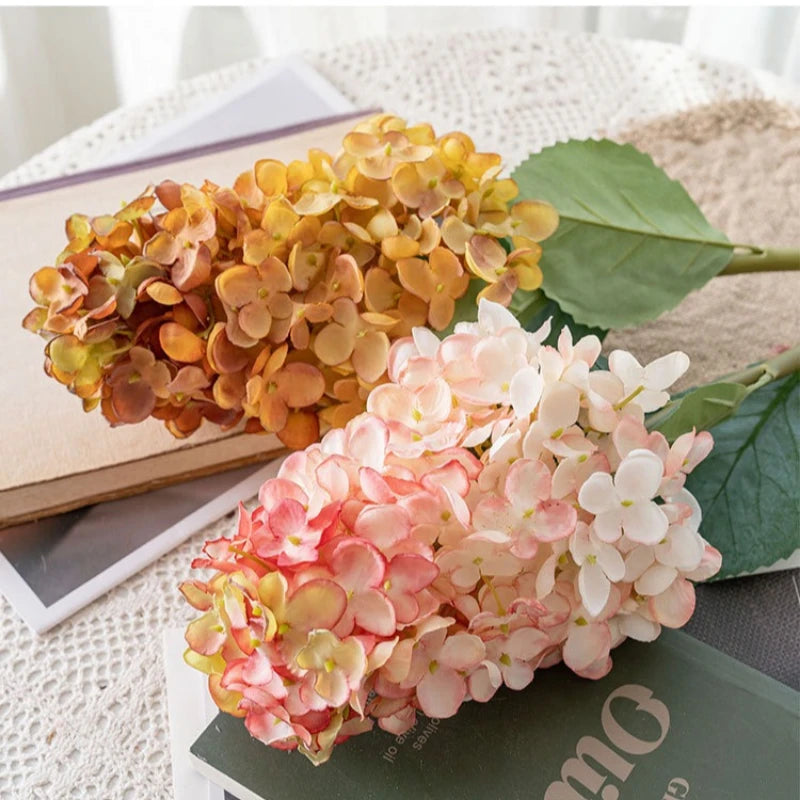 4Pcs Artificial Decoration Hydrangea Silk Flower for Home Decor Fake Hydrangea Wedding Table Floral Arrangement Party Bouquet